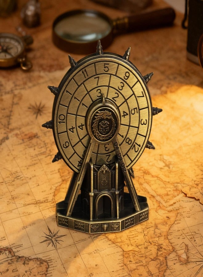 EZUO DND Ferris Wheel Spinner Metal Dice, Rotating Dice Set for Role Playing Gaming with Box, Polyhedral Dice with 3D Relief Design, for Dungeons and Dragons and Tabletop Games (Bronze) - Image 5